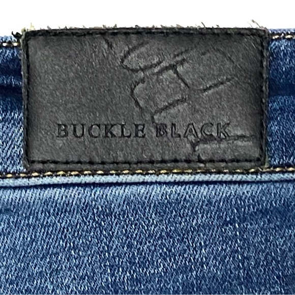 Buckle Black Women’s Distressed Denim Medium Wash Stretch Mom Jeans Size 33x30 - Picture 9 of 14